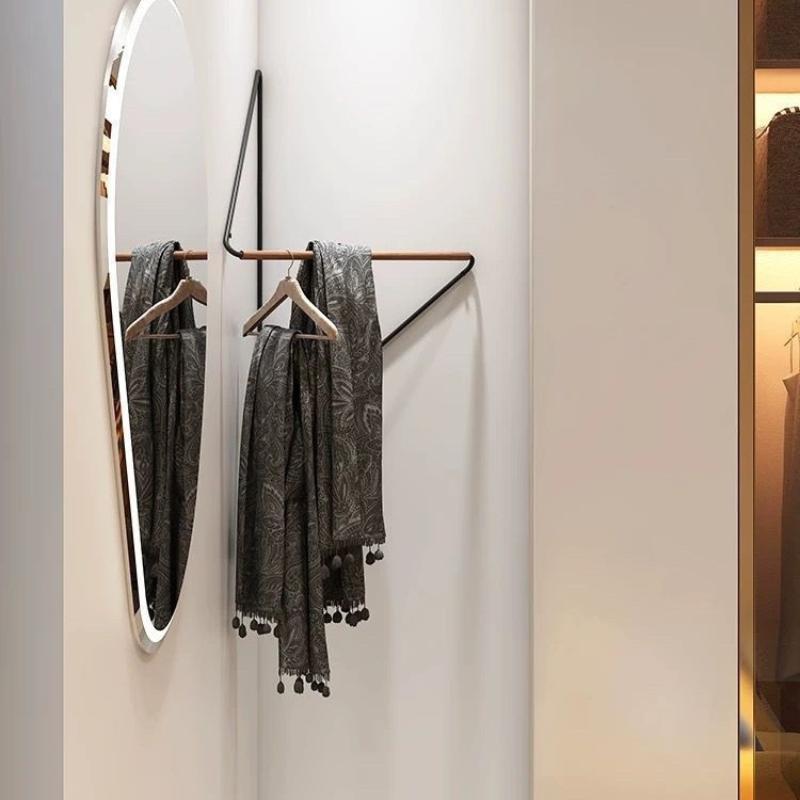 Cabide De Canto Ferro Forjado Casaco De Madeira Ra Criativo Moderno E Minimalista Guarda-Roupa Muules Para Hogar Armário