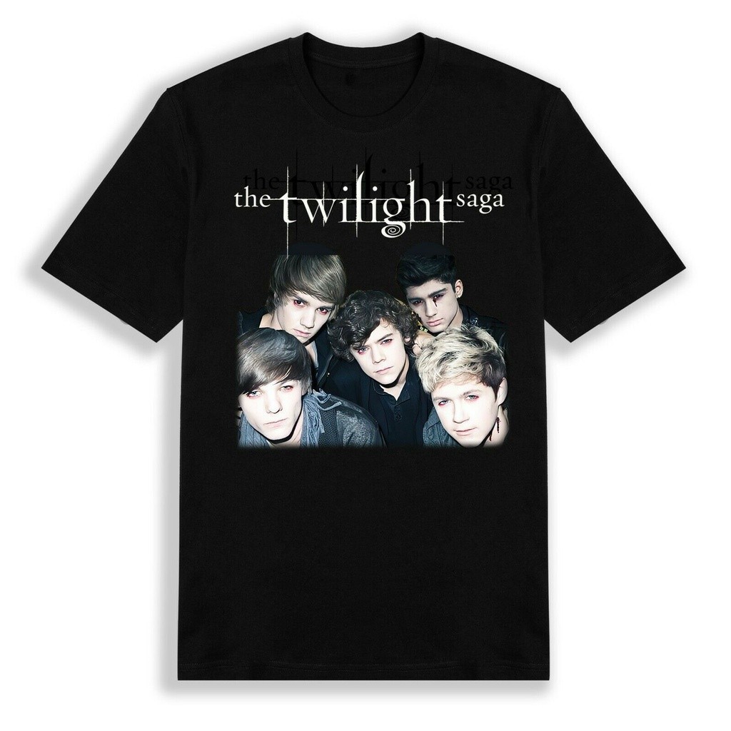 Camiseta Summer Fashion One Direction As Twilight Mens Funny Camisa 100% Algodão