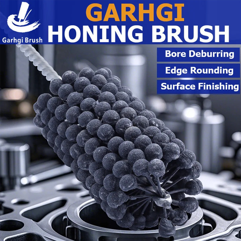 (Quente) 320Grit Cilindro Aprimorar Bola Escova Ferramenta Carboneto De Silício Guias De Válvula De Motor De Metal Rebar