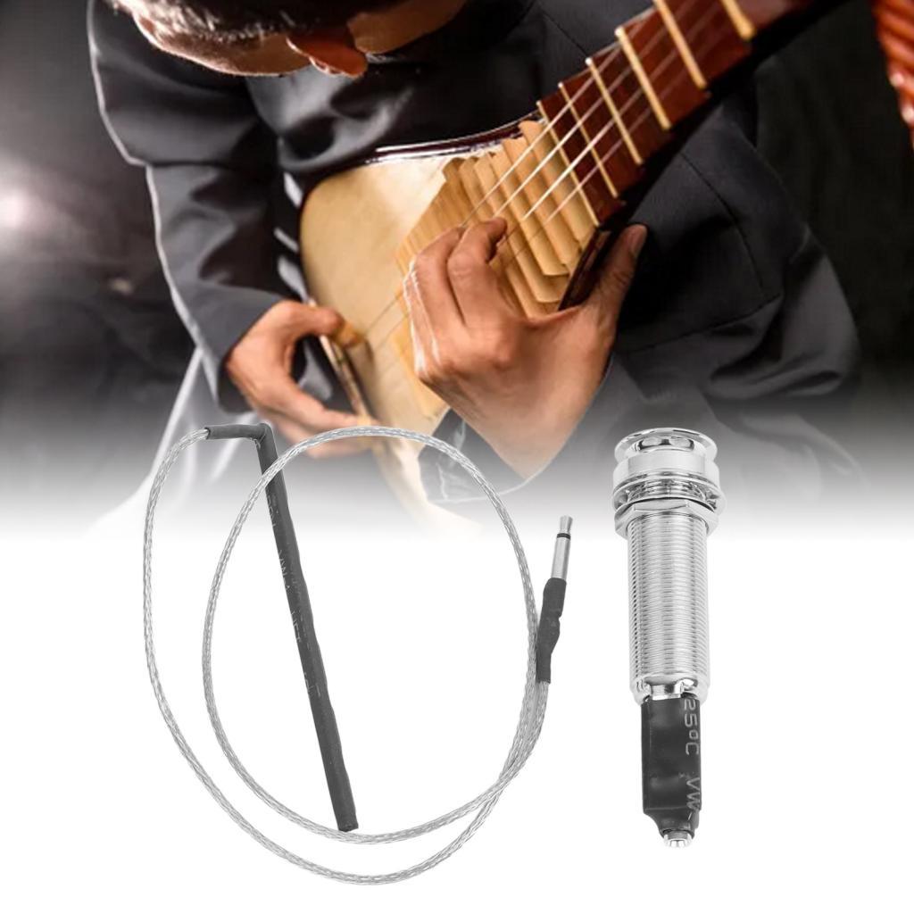 Photop-BR Funien Captador de guitarra elétrica de alta sensibilidade com conector de saída de 6,35 mm feito de liga de
