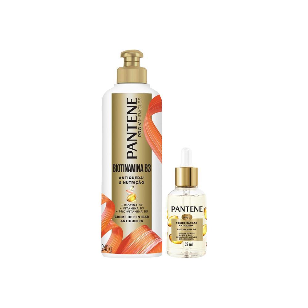 Kit Pantene Biotinamina B3 Creme de Pentear Antiqueda 240g + Tônico Capilar 52ml