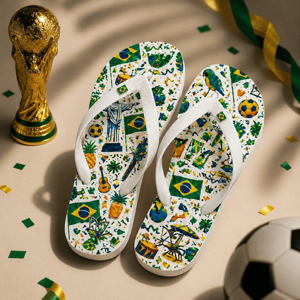 Chinelo Feminino Floral Confortável Casual Estampado Antiderrapante
