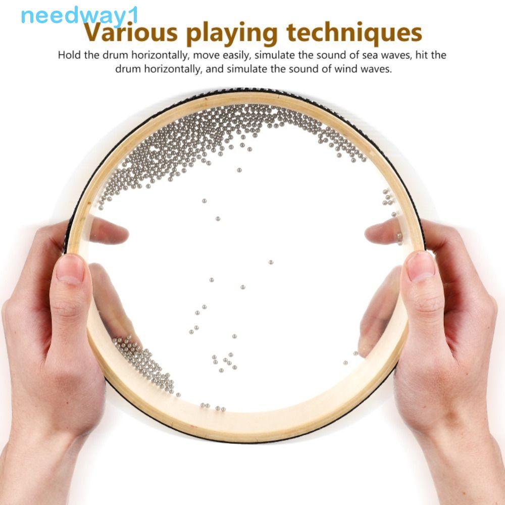 NEEDWAY Ocean Drum , Dupla Face O Som Do Tambor Onda Mar , Black Edge Folk Songs De Mão Transparente