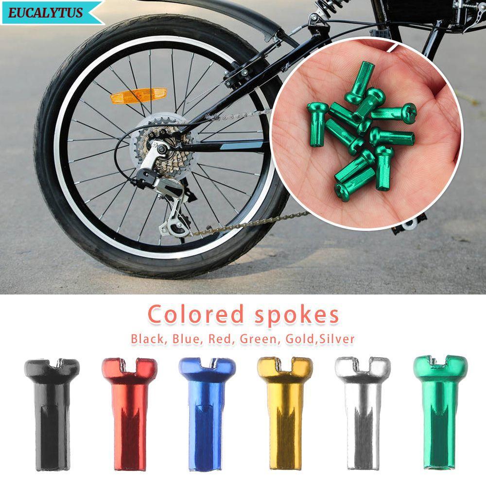 Eucalito 10/20/50 Peças Bicos De Raio De Roda Mountain Bike Liga Anodizada 14mm Acessórios Para De Bicicleta