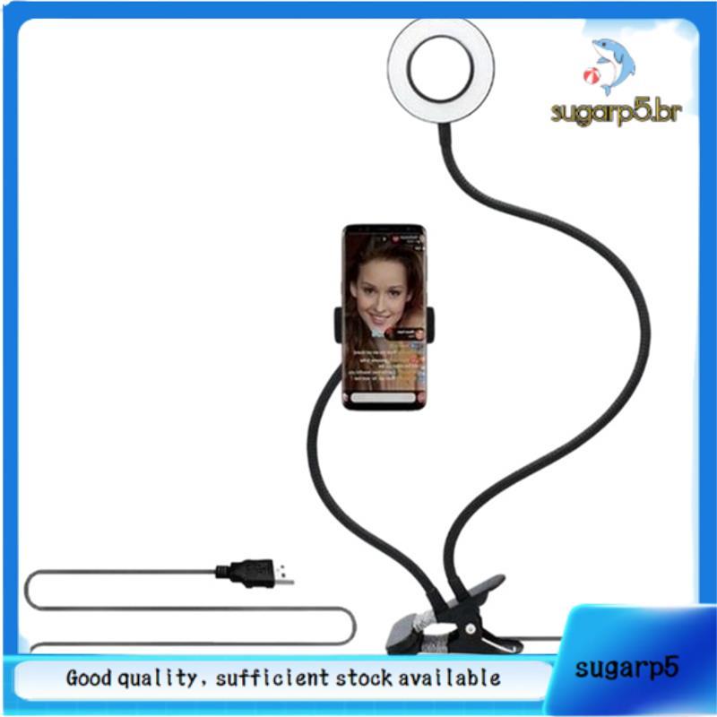 Ring Light Anel De Luz Para Selfie Com Suporte Telefone , Ajustável E Flexível , Lâmpada De Mesa Transmissão Ao Vivo