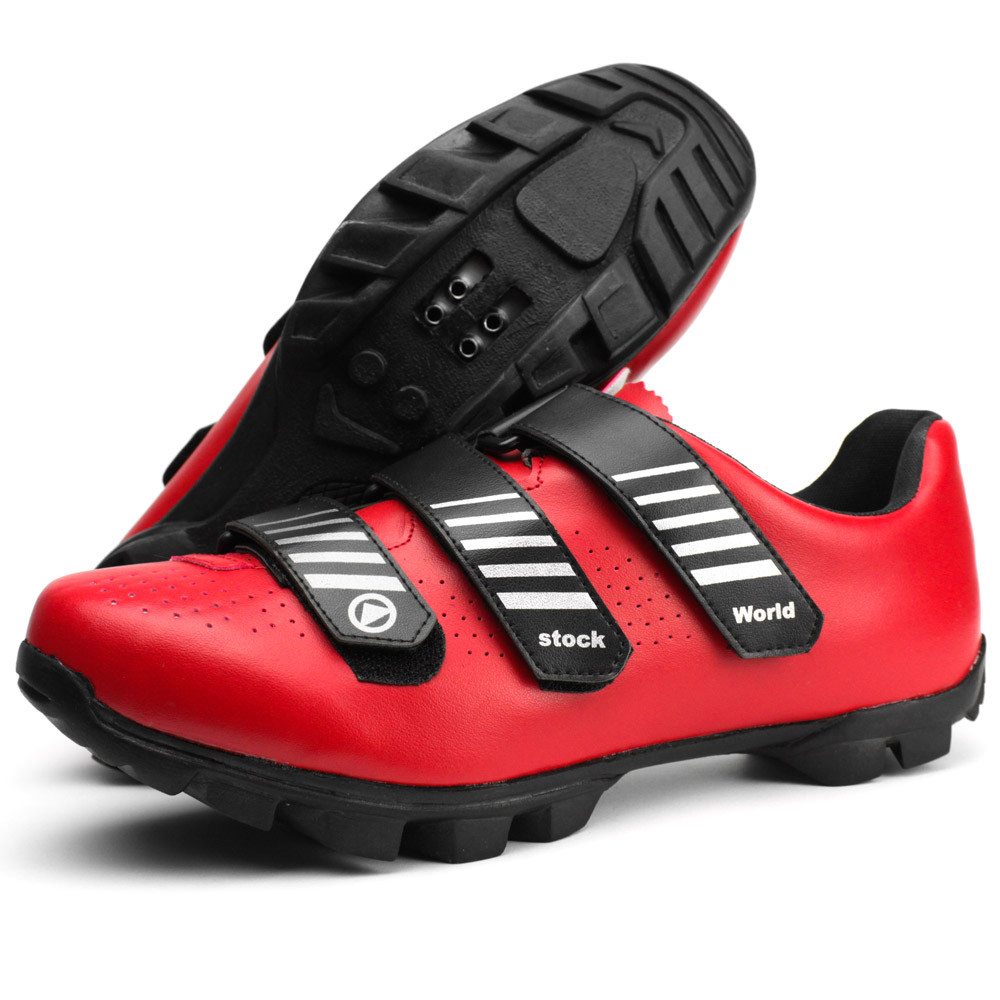 Sapatilha Ciclismo MTB Velcro Compatível Com Taco MTB Bike Trilha Bicicleta Indoor e Spinning