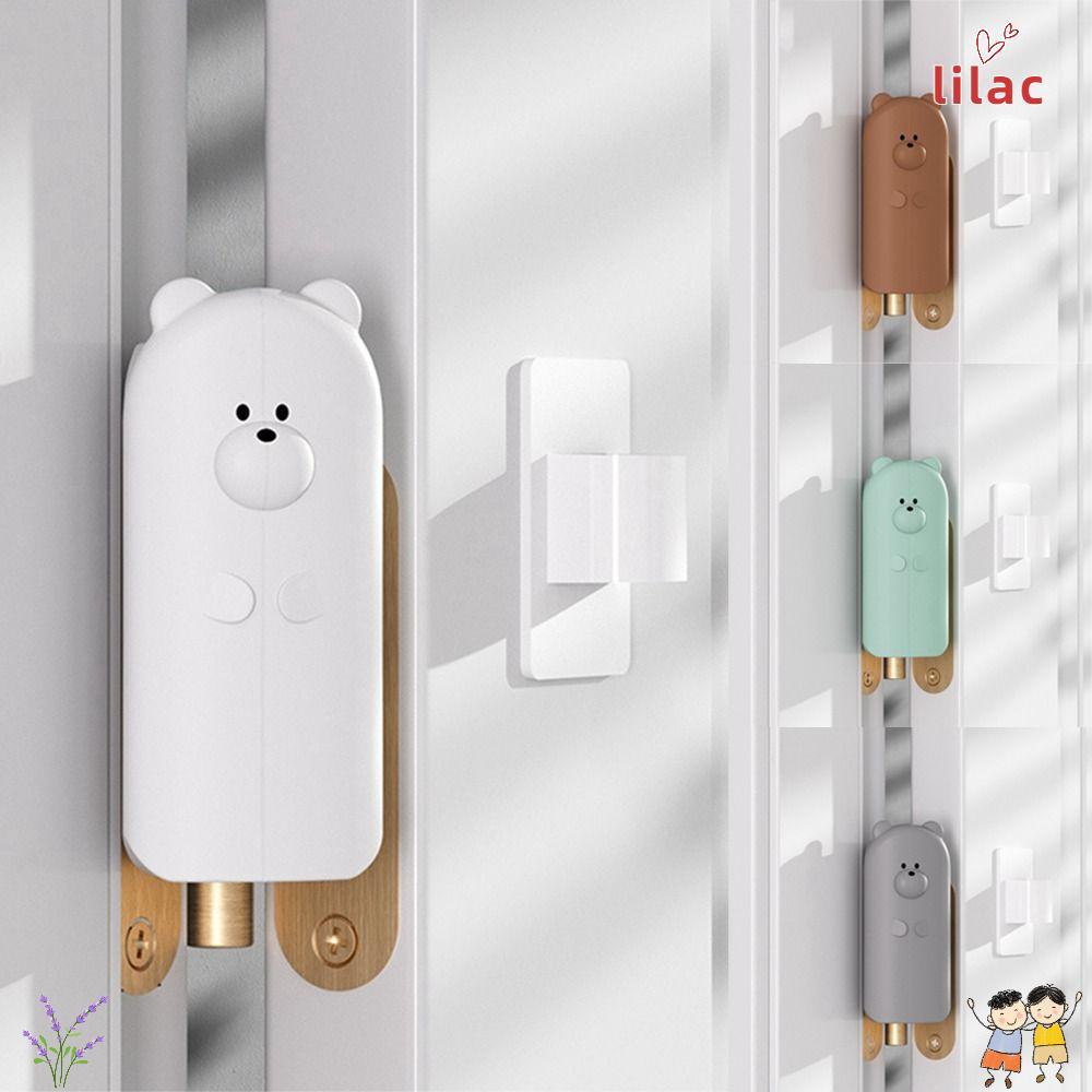 Fechadura De Segurança Para Bebês LILAC , Rolha De Porta Anti-Aperto De Silicone , Protetor De Dedo De Mão Durável