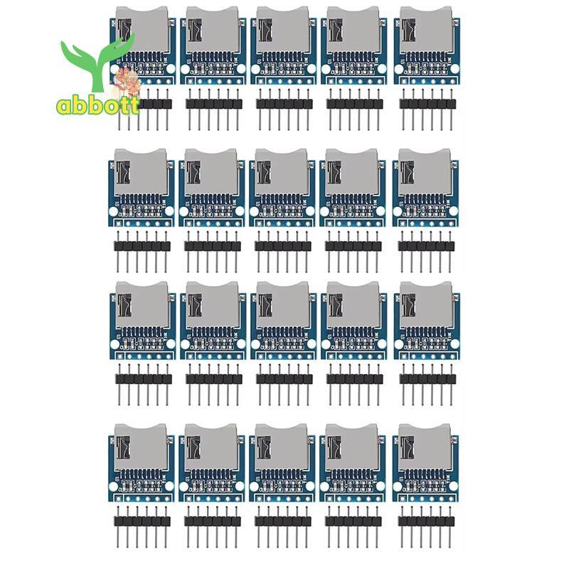 [Quick A] 20pcs Micro-SD Mini Placa De Expansão De Armazenamento TF Cartão Módulo De Escudo De Memória Com Pinos Para