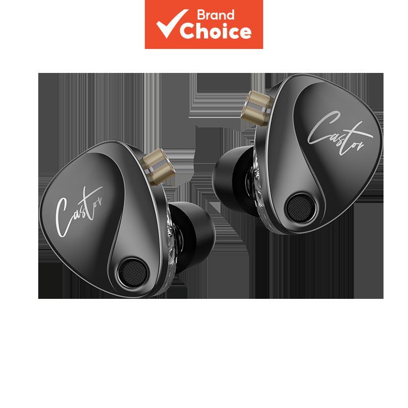 Fones De Ouvido KZ Castor Com Fio À Prova D'água Dual Dynamic Driver Monitores I