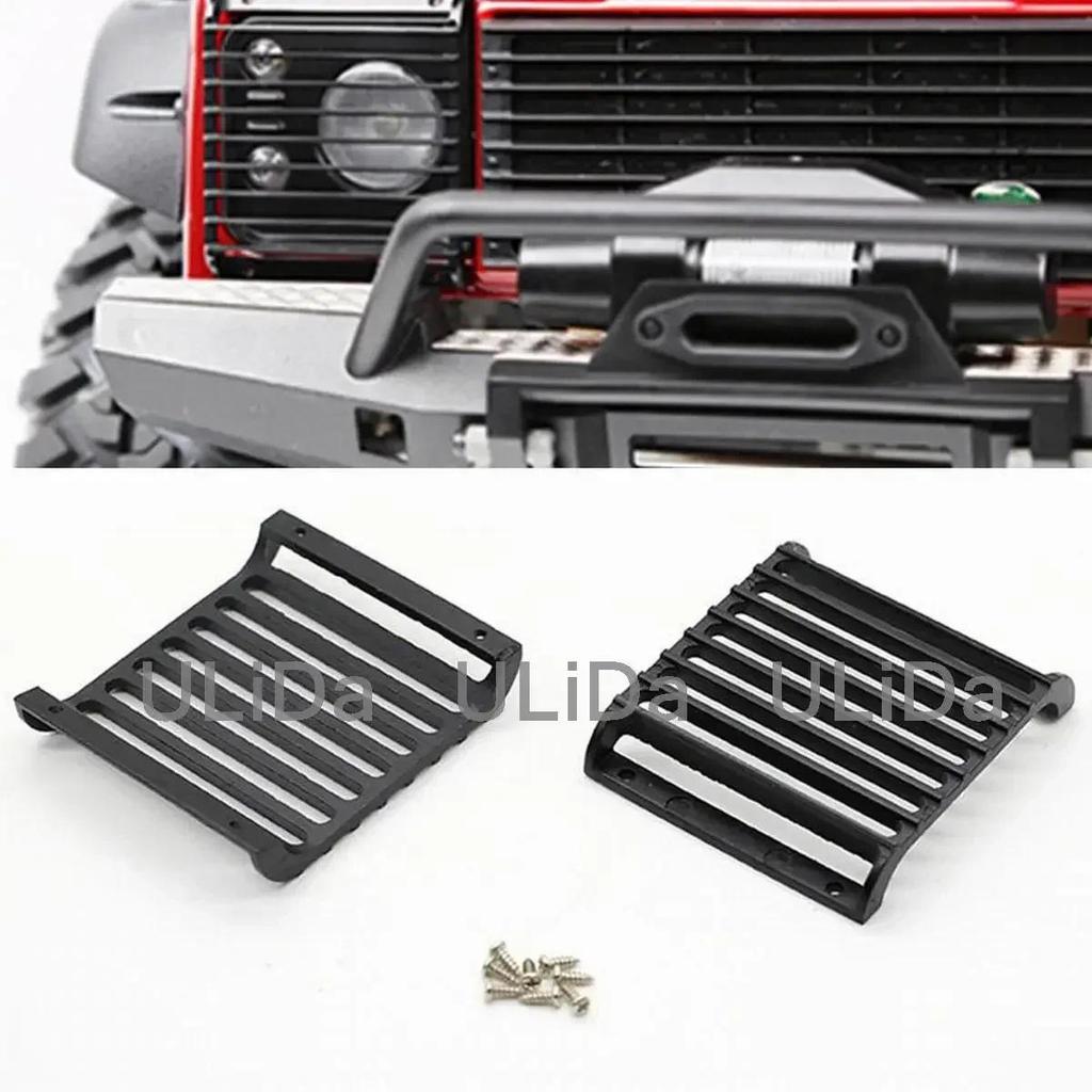 1 Par De Protetores De Lâmpada De Metal , Capa De Farol , Grade De Proteção Para Carro Crawler 1/10 RC , Modelo Trx4