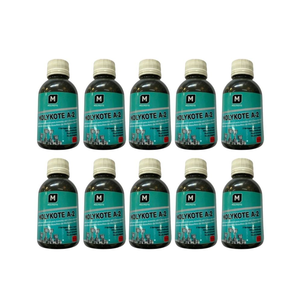 Kit 10 Molykote A2 100ml Aditivo MoS2 Bissulfeto De Molibdênio Reduz Atrito E Evita Desgaste