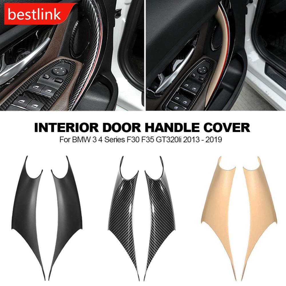 BESTLINK 1Pc Maçaneta Da Porta Interior Do Carro Puxar Capa Protetora ABS Esquerda Direita Para BMW Série 3 4 F30 F35 GT