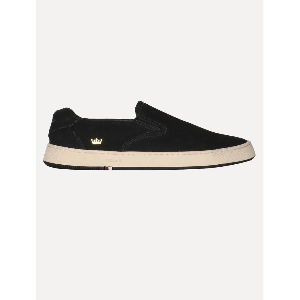 Tênis Osklen Masculino Slip on Bossanova Nobuck Suede Original Preto