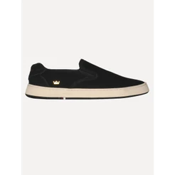 Tênis Osklen Masculino Slip on Bossanova Nobuck Suede Original Preto