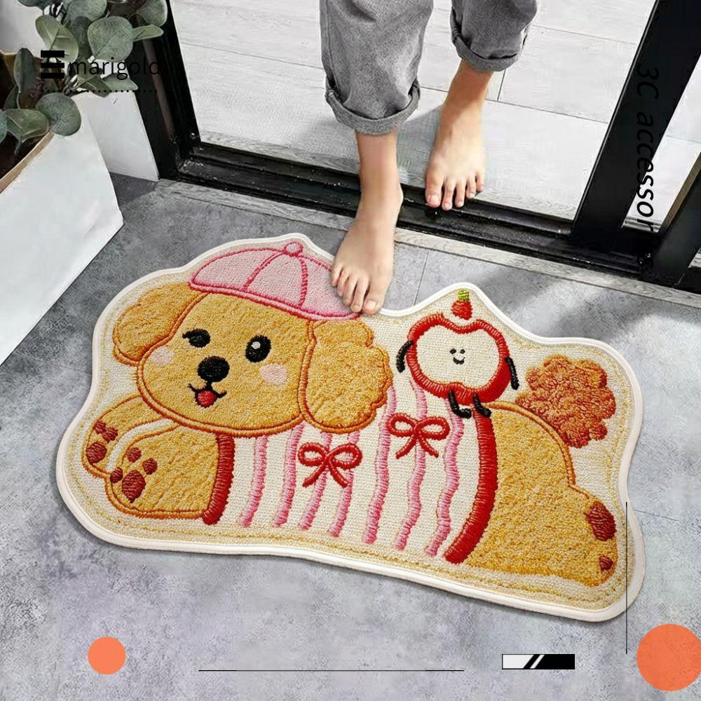 MARIGOLD Filhote De Cachorro Capacho , Bolinhas Cão Vários Tamanhos Tapete De Banheiro , Antiderrapante Da Porta Do Quar