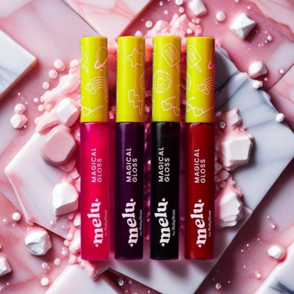 Brilho Labial Magic Gloss Melu Ruby Rose | Efeito Espelhado e Confortável