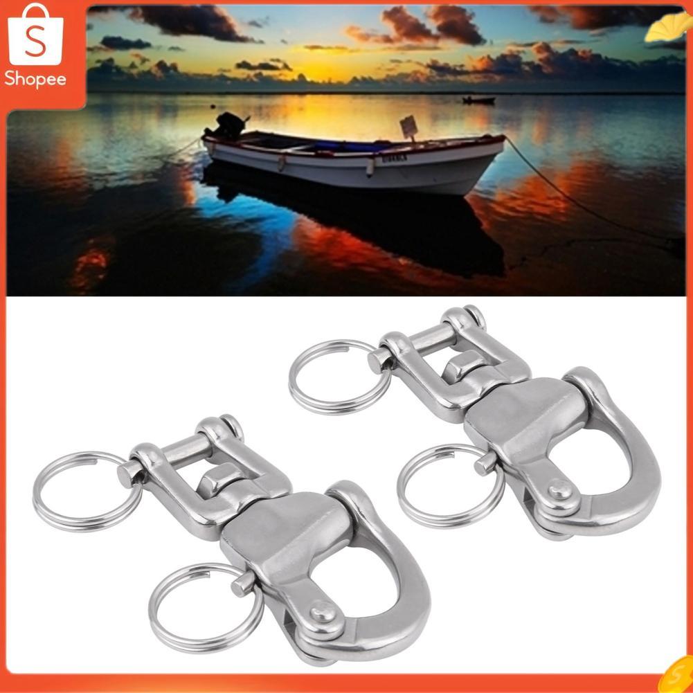 Hap 2 PCS Manilha giratória de aço inoxidável com corrente de barco de liberação rápida Gancho de mandíbula