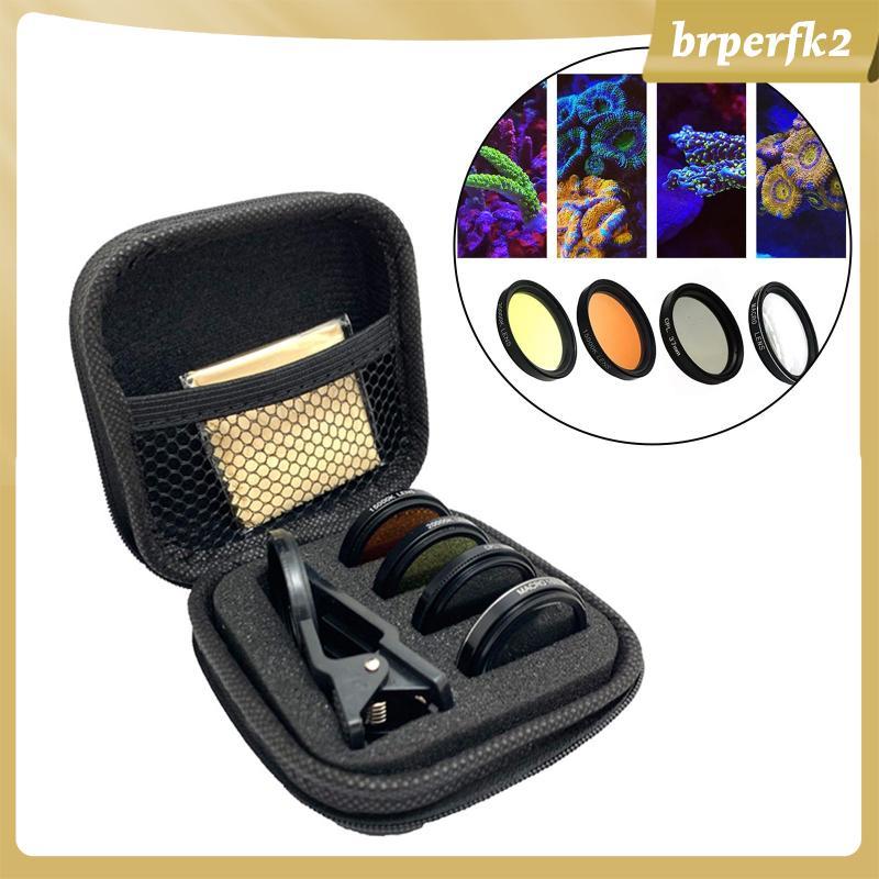 [Brperfk2] Kit De Lente De Câmera De Olho De Peixe De Plástico ABS Profissional Filtro Coral Ajustável Para Fotografia M