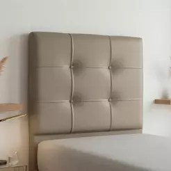 Cabeceira Solteiro Cama Box 90 cm London Sintético Areia - JS Móveis