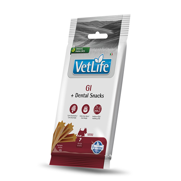 VETLIFE SNACK GASTRO CÃO ADULTO MINI 60G