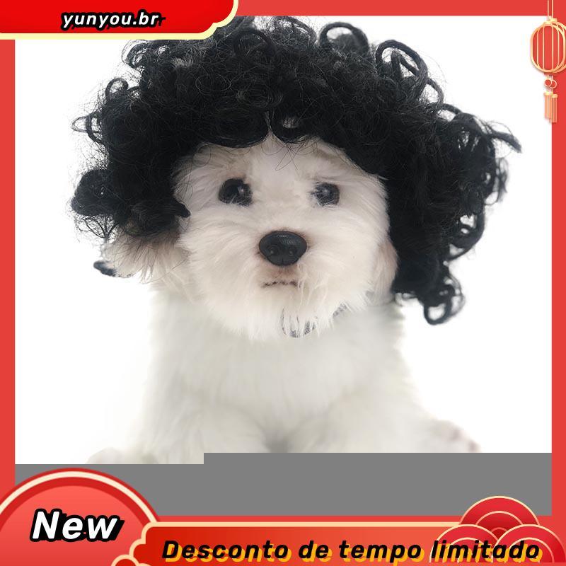 Peruca de cachorro Peruca de estimação Peruca de cachorro peruca de cachorro gato cocar peruca de gato engraçado cospla