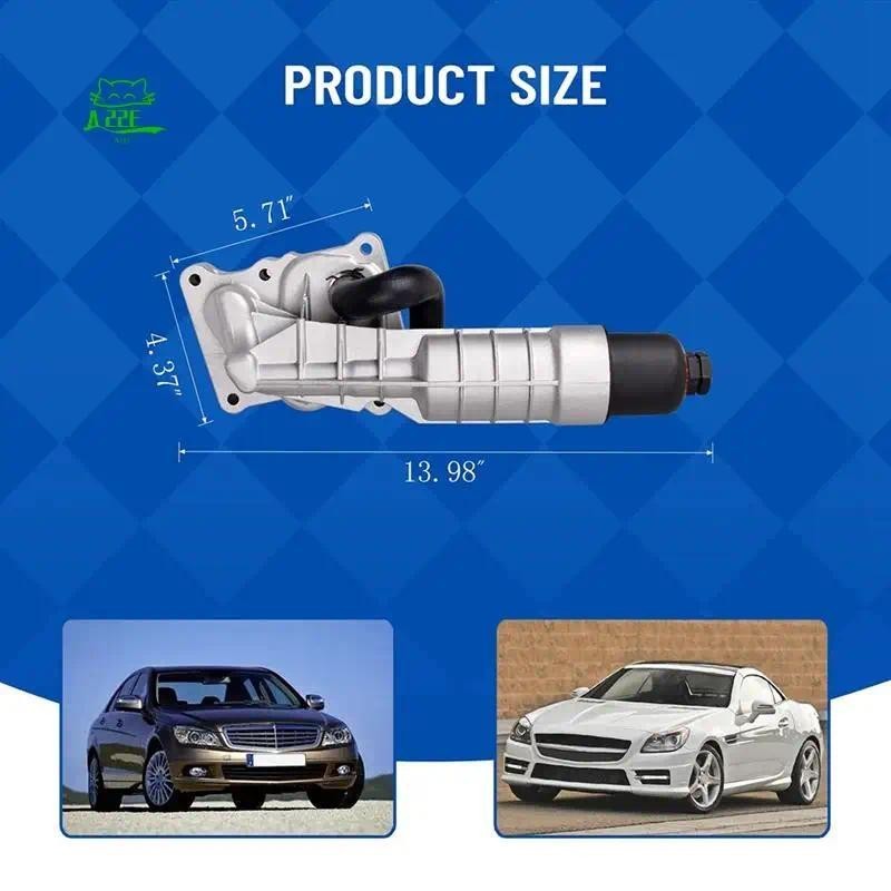 A22E-A2711801410 Módulo De Alumínio Da Carcaça Do Filtro Refrigerador De Óleo Motor Para Mercedes Benz C180 C200 C204 C2