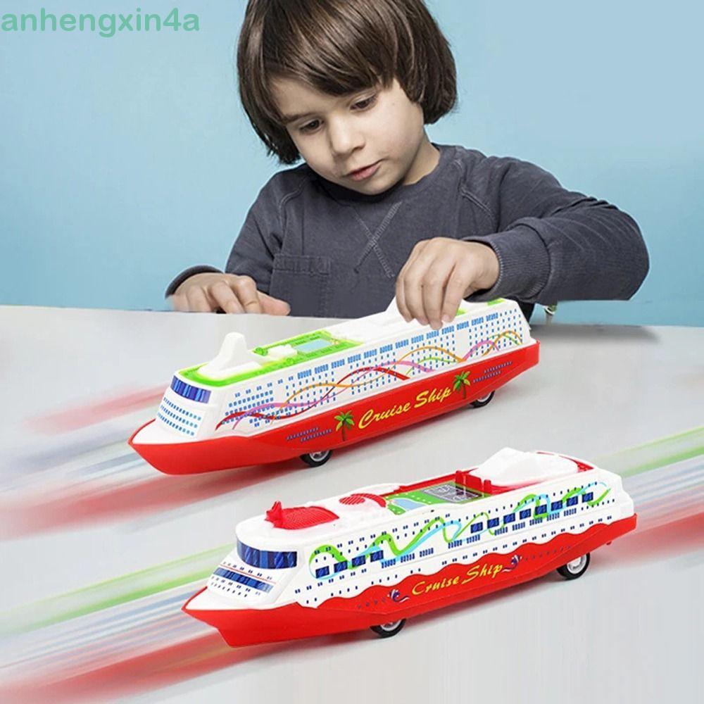ANHENGXIN Navio A Vapor Deslizante , Modelo De Coleção Barco De Cruzeiro De Brinquedo , Mini Veículo De Simulação Puxar