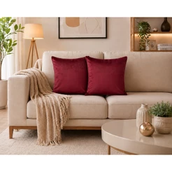 Kit com 2 Almofadas em Suede (com enchimento) 40x40cm Super Macias Decorativas para Sofá Sala Design Sofisticado com