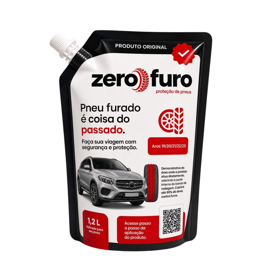Selante para Pneu 1,2L Carro aros 19"/20"/21"/22"/23" Zero Furo - ZF1200C