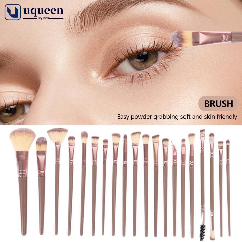 UQUEEN 33/40/42 Pçs Pincéis De Maquiagem E Esponjas Conjunto Marrom Puff Beleza Ovo Bandana Pulseira Removedor Kit Ferra