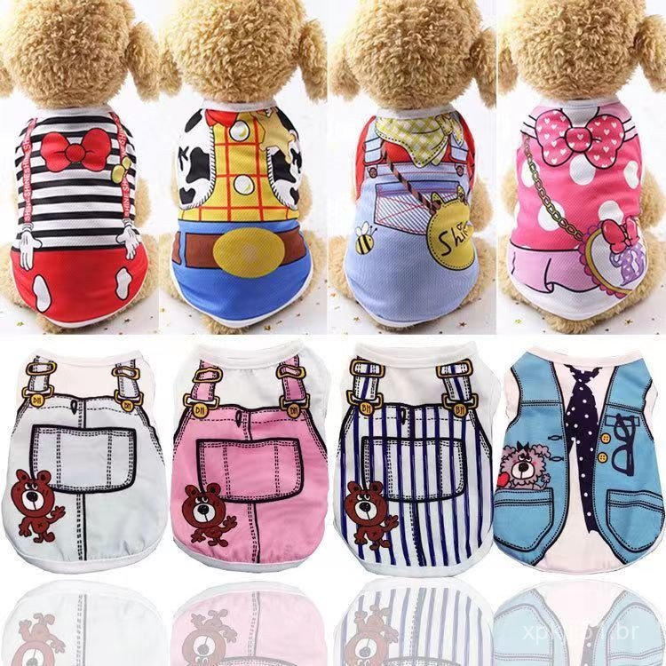 Roupa para Animais de Estimação, Colete Respirável de Algodão para Gato e Cachorro, Verão e Primavera, ZURN