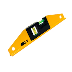 Nível De Alumínio Com Base Magnética 12" 30cm Com 2 Bolhas Amarelo E Preto OZ
