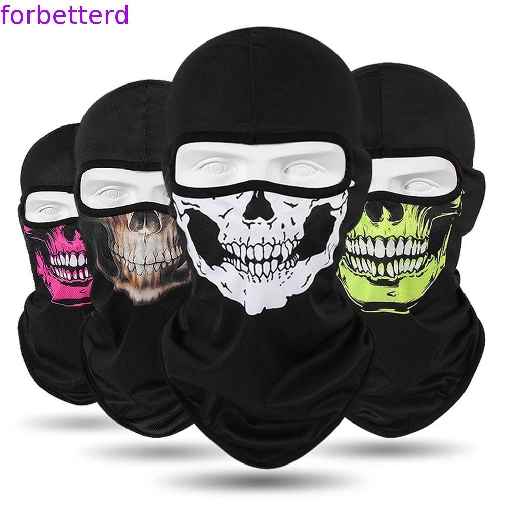FORBETTERD Motocicleta Balaclava Chapelaria Boné Cabeça Pescoço Mais Quente Ciclismo Crânio Impressão Multi-Função Prote