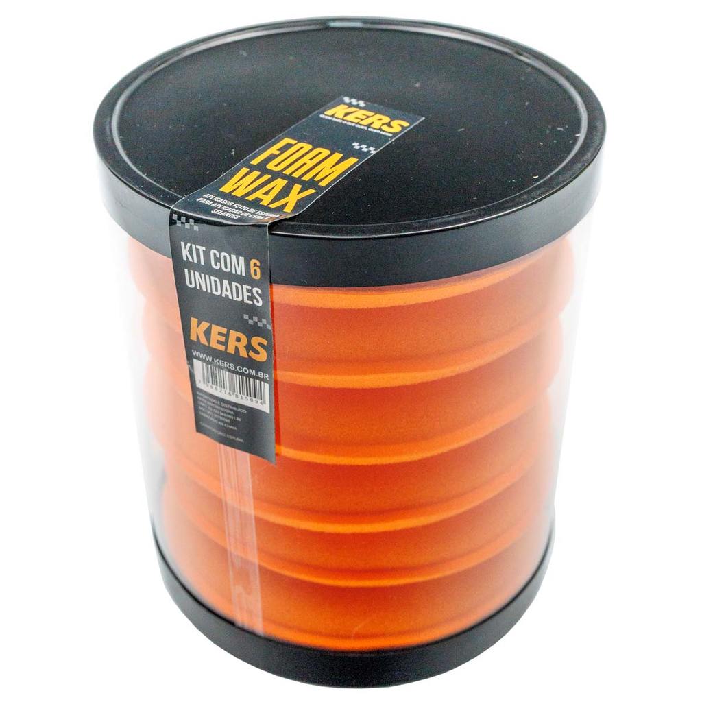 Aplicador De Espuma Macio Kers Foam Wax Kit 6 Unidades