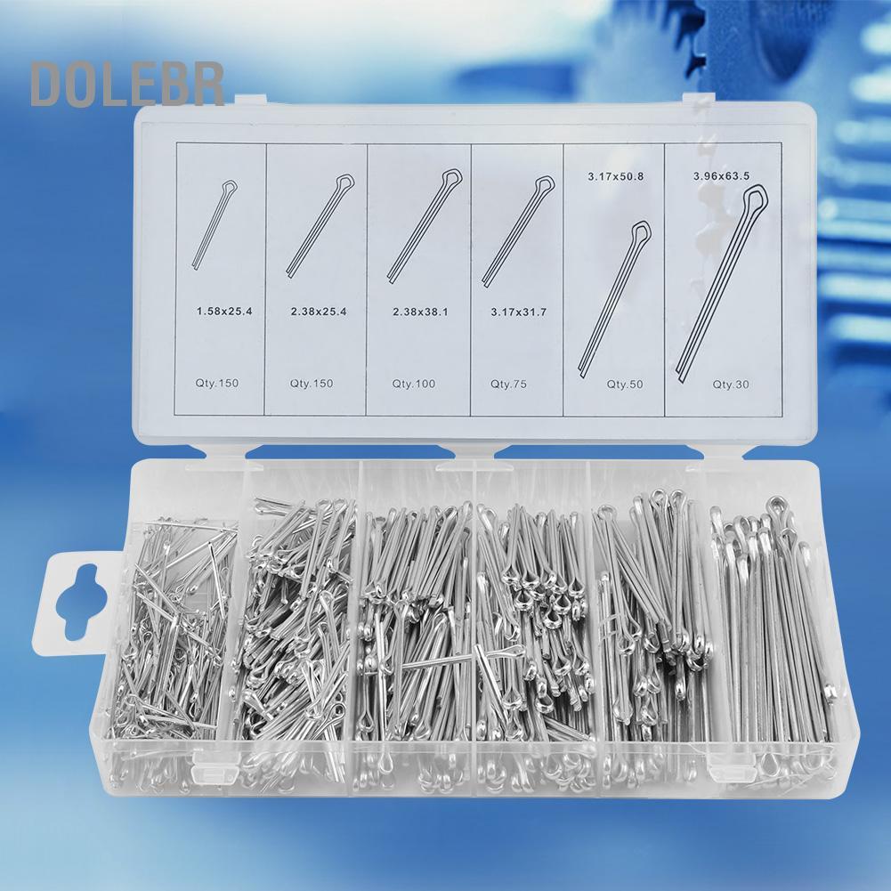 Dolebr Dolebr 555 peças/conjunto contrapino mecânico engate de cabelo trator prendedor kit com capa