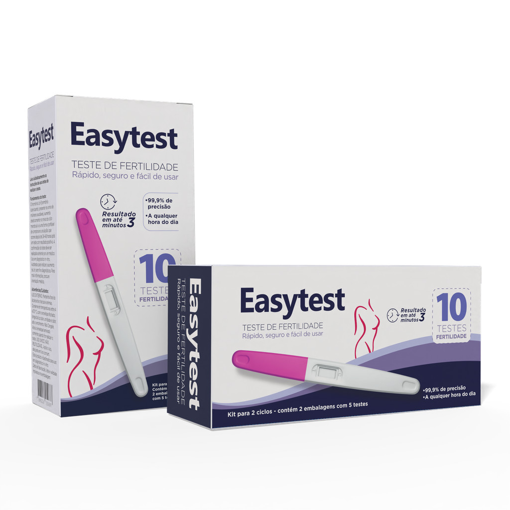 Teste De Fertilidade 10 Canetas Easy Test Ovulação Resultado Rápido Fácil