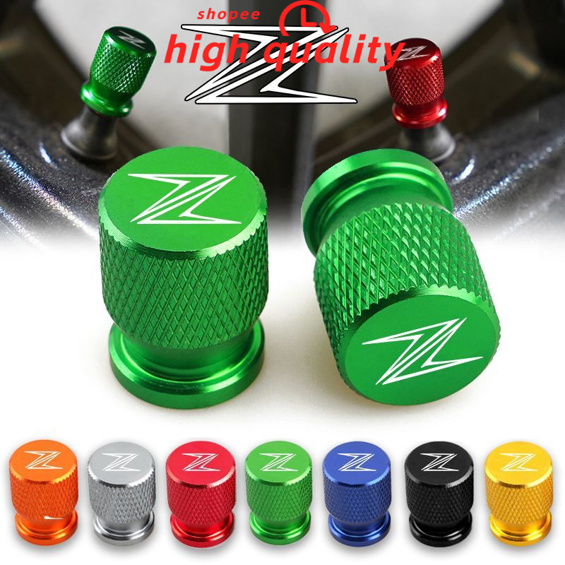 With Logo For KAWASAKI Z400 Z900 Z1000 Z800 Z750 Z300 Z650 Aluminum Alloy Motorcycle Wheel Valve Caps Tire Valve Stem 61