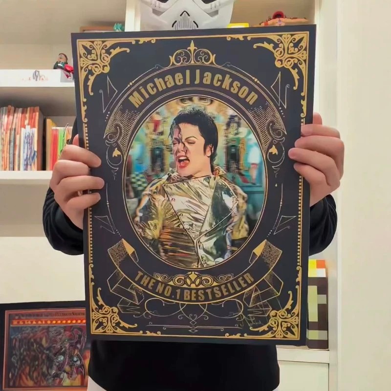 Michael Jackson grade cartaz Superstar estrada filme coleção periférica lembrança 3d gradiente pintura decorativa