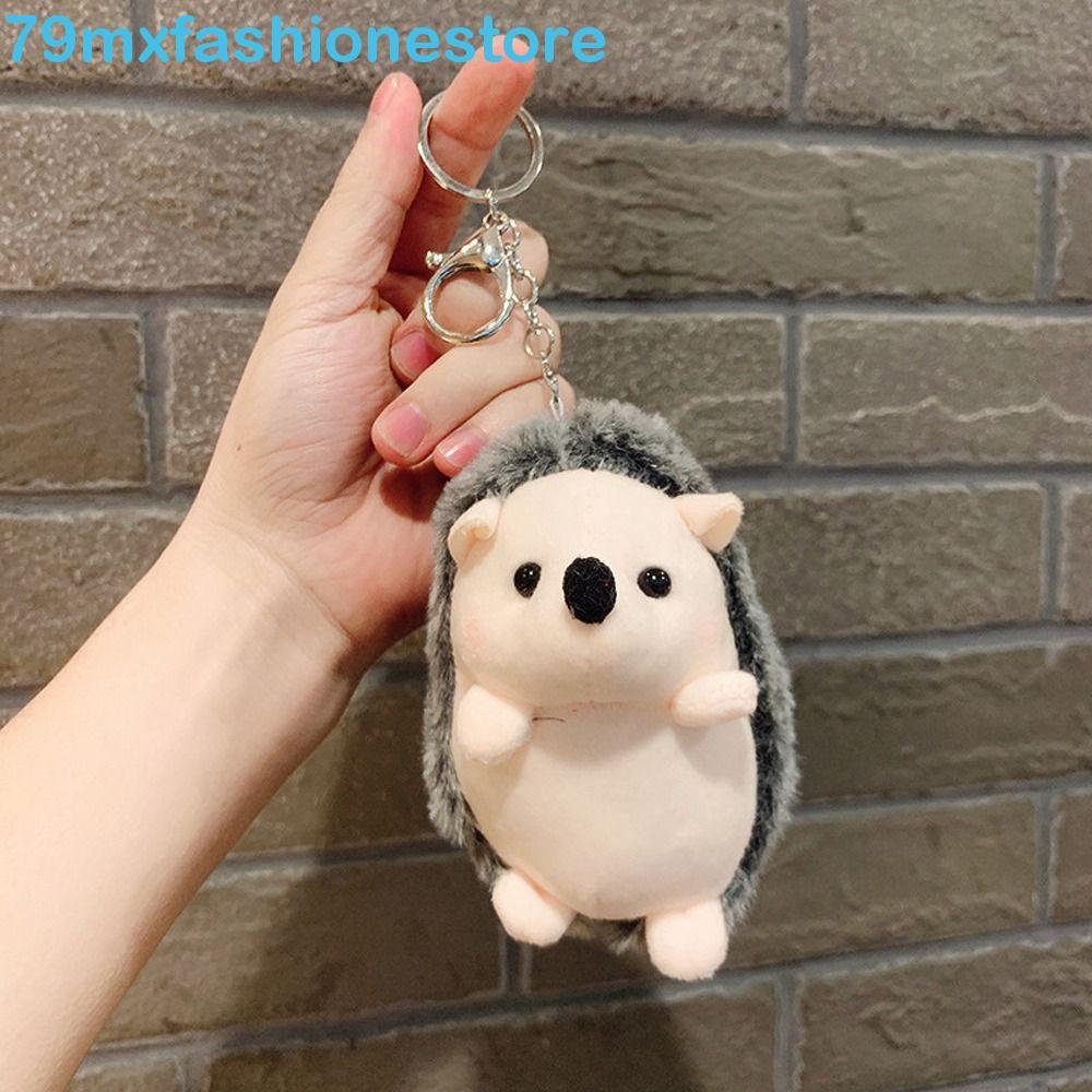 MXFASHIONESB Bolsa Pingente Ouriço Pendente Brinquedo De Pelúcia Liga Menina Acessório De Carro Chaveiro