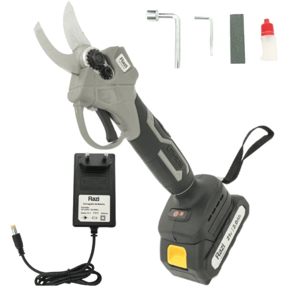 Tesoura para poda a bateria 21V Brushless com bateria 30252 - RZ-TPBB21 - Razi