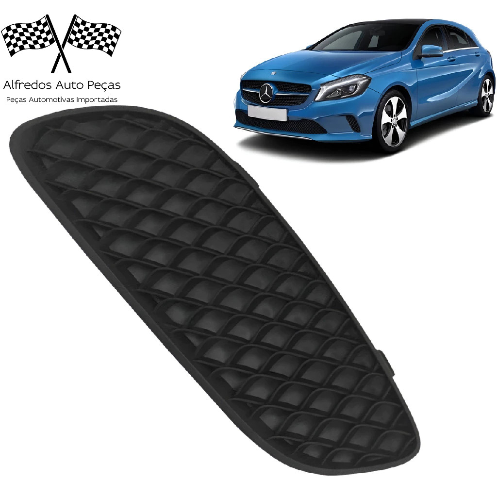 Moldura Acabamento Parachoque Dianteiro Mercedes A200 2016 2017 2018 A1768853622 Esquerdo Motorista