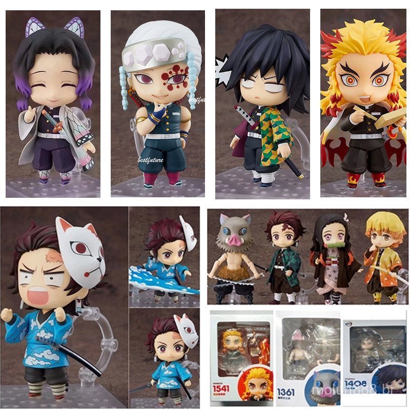 Figura Articulada Nendoroid 2025 do Caçador de Demônios Tanjirou, Nezuko, Zenitsu, Agatsuke, Inosuke, Kochou, Shinobu, U
