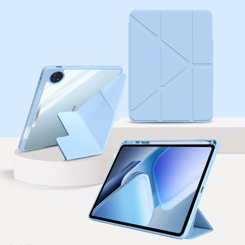 Capa De Acrílico Transparente Para Vivo iQOO Pad6 Pro 13.2 Polegadas 2026 Pad5e Pad5 SE 12.3 Pad3 Smart Y-Fold Com Fivel