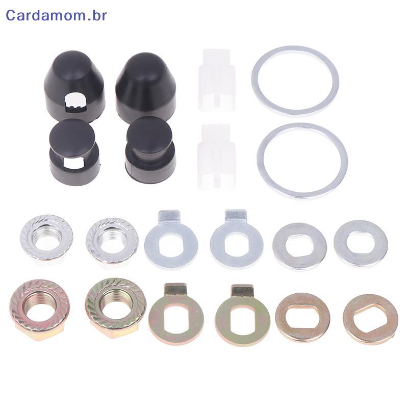 { CARDA } Eixo Do Motor Cubo Da Bicicleta Elétrica M12/M14 Lo Nut & Washer Spacer Cover 12/14mm 500W-5000W Motores Peças