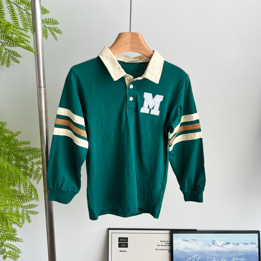 3A outono crianças camiseta de manga comprida meninos outono camisa de fundo meninos médio pequeno crianças lapela topo 