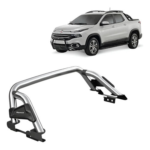 Santo Antônio Cromado Compatível Com Fiat Toro 2016 À 2026