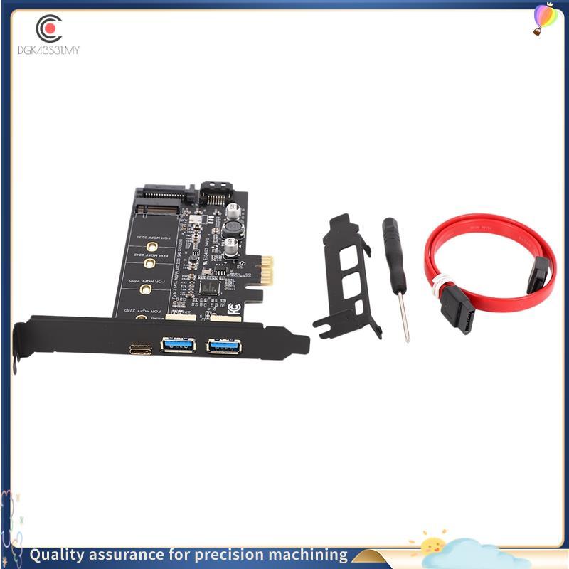 [hukou33] Adaptador Duplo USB3.0 E Tipo C M . 2 PCIe M2 SSD SATA B Key Para PCI-Controller Converter Riser Card 2280 226
