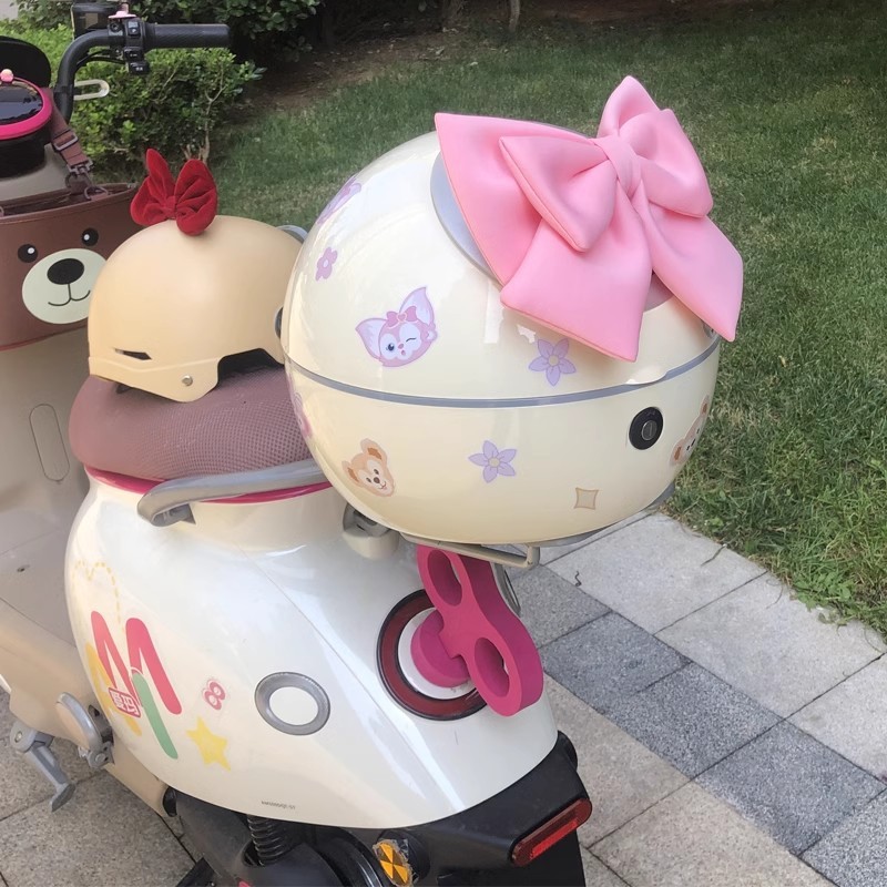 Laço decorativo para porta-malas de veículo elétrico Yadi Aima Tailing Xinri Luyuan, adesivo decorativo para porta-malas