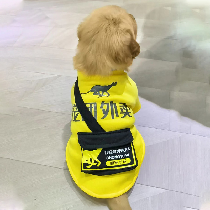 Roupas para cães Takeaway Express mochila primavera outono estilo fino Anti-fofofo Bichon Corgi pequeno cão de tamanho m