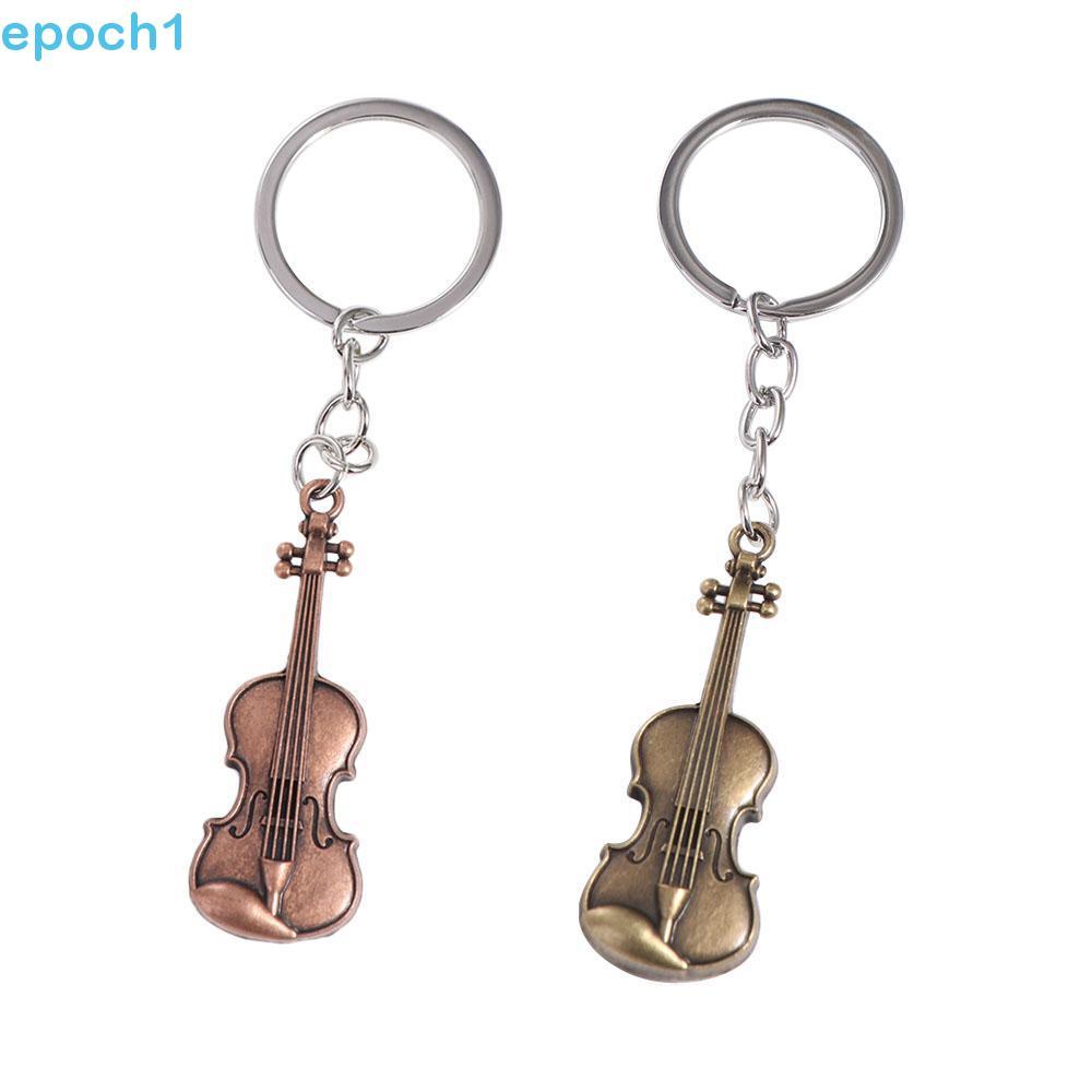 EPOCH1 Violino Chaveiro , Cobre Bronze Violoncelo Vintage Saco Charme Instrumento Musical Pingente